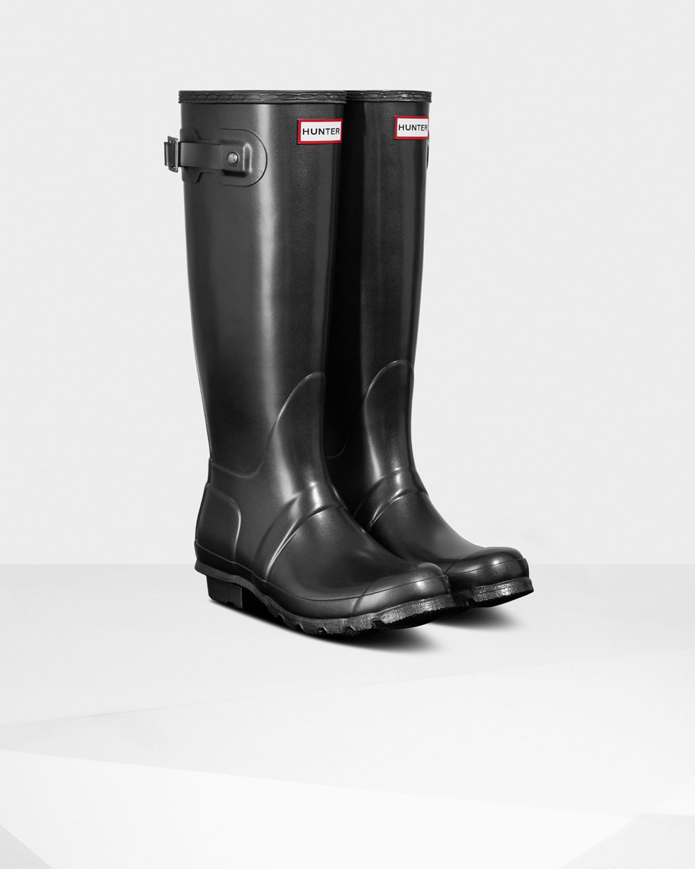 Hunter Mujer Original Pearlized - Botas de Lluvia Negras - 406-LOAPBU